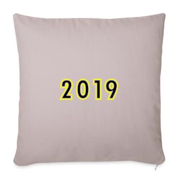 2019 Year Birthday - Sofa pillowcase 17,3'' x 17,3'' (45 x 45 cm) - light taupe - Front