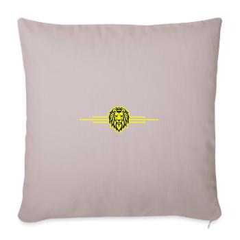 Lion Symbol King Crown - Sofa pillowcase 17,3'' x 17,3'' (45 x 45 cm) - light taupe - Front