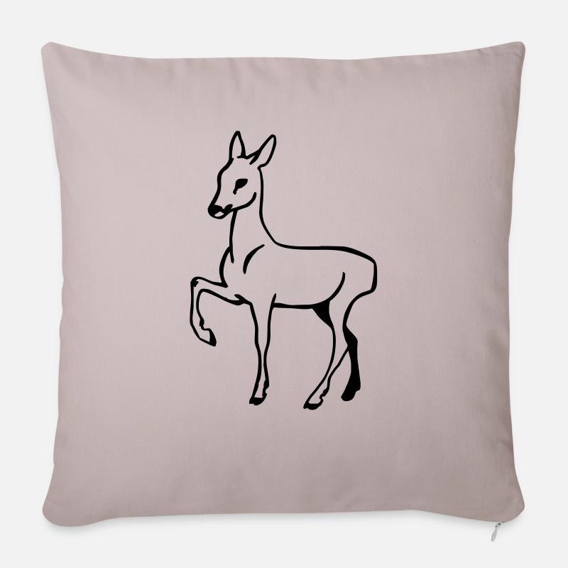 Biche - Housse de coussin décorative 45 x 45 cm - taupe clair