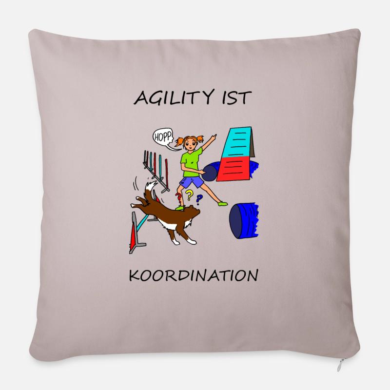 Agility ist -- Koordination - Sofakissenbezug 45 x 45 cm - helles Taupe