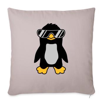 Sunglasses Penguin cool design - Sofa pillowcase 17,3'' x 17,3'' (45 x 45 cm) - light taupe - Front