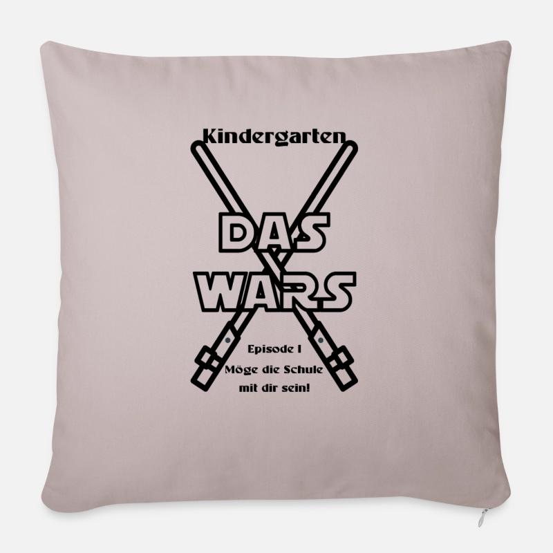 kindergarten das wars - Sofakissenbezug 45 x 45 cm - helles Taupe