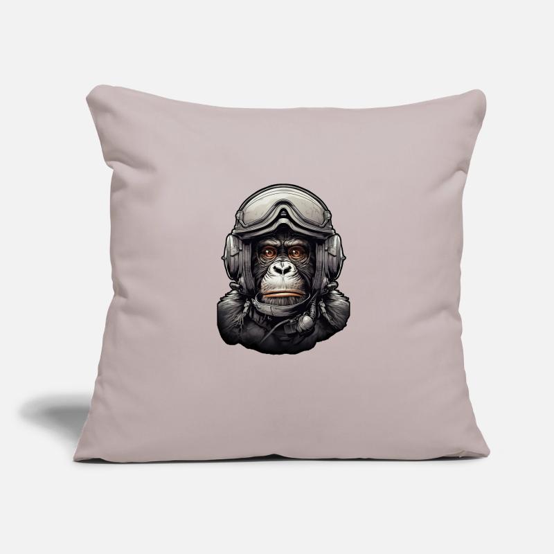 Pilot Monkey Digitale Kunst Sofakissenbezug 45 x 45 cm