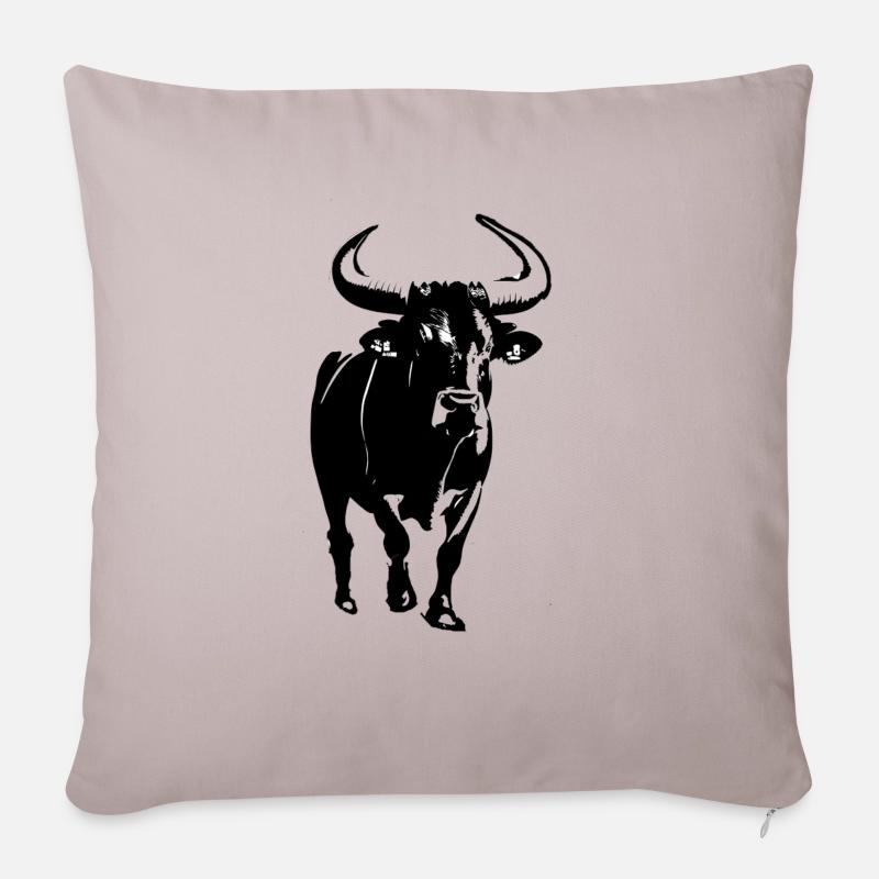 STIER - Sofakissenbezug 45 x 45 cm - helles Taupe