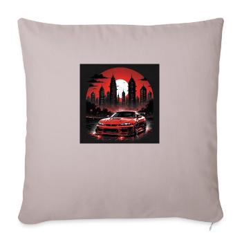 JDM Sportcar tuning Driftcar Voiture Cadeau PS - Housse de coussin décorative 45 x 45 cm - taupe clair - Devant