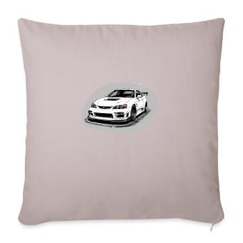 JDM Sportcar tuning Driftcar Voiture Cadeau PS - Housse de coussin décorative 45 x 45 cm - taupe clair - Devant
