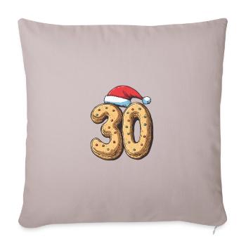 30 Numéro Noël - Housse de coussin décorative 45 x 45 cm - taupe clair - Devant