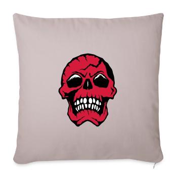 kopf des todes schädel halloween zeichnung 1112 - Sofakissenbezug 45 x 45 cm - helles Taupe - Vorne