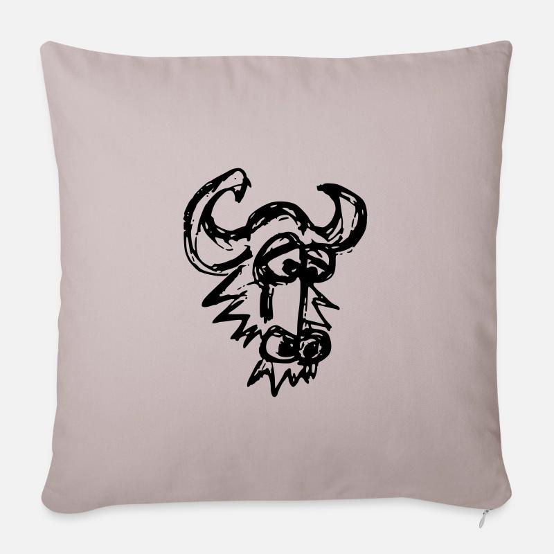 GNU 002 - Sofakissenbezug 45 x 45 cm - helles Taupe