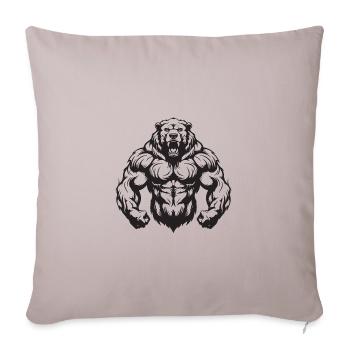 Musculation des muscles de l’ours grizzly - Housse de coussin décorative 45 x 45 cm - taupe clair - Devant