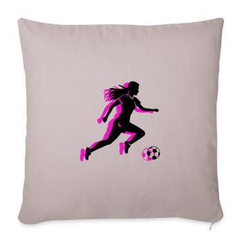 Soccer Woman Symbol Soccer Player Woman - Sofa pillowcase 17,3'' x 17,3'' (45 x 45 cm) - light taupe - Front