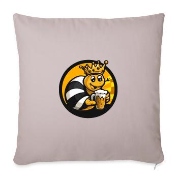 Schnecke Bier Comic - Sofakissenbezug 45 x 45 cm - helles Taupe - Vorne