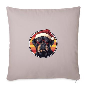 Bullmastiff Dog Christmas Cool - Sofa pillowcase 17,3'' x 17,3'' (45 x 45 cm) - light taupe - Front