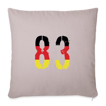 Maillot 83 Numéro Allemagne - Housse de coussin décorative 45 x 45 cm - taupe clair - Devant