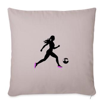 Soccer Woman Symbol Soccer Player Woman - Sofa pillowcase 17,3'' x 17,3'' (45 x 45 cm) - light taupe - Front