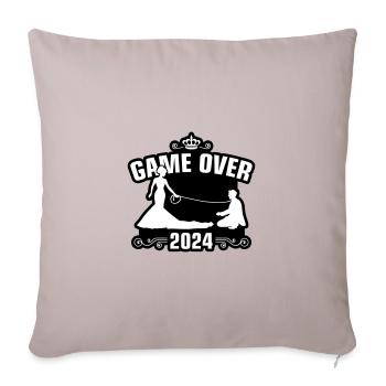 Game Over 2024 Hochzeit - Sofakissenbezug 45 x 45 cm - helles Taupe - Vorne