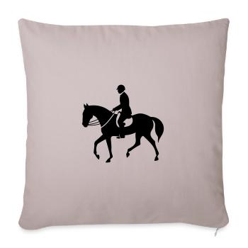 Reiten Pferd Mann Symbol - Sofakissenbezug 45 x 45 cm - helles Taupe - Vorne