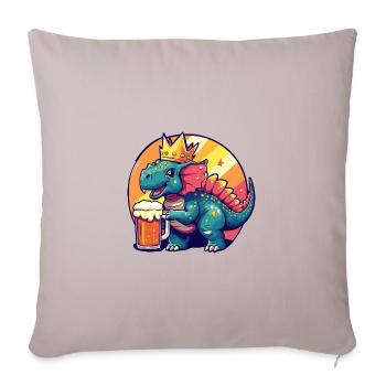 Dinosaurier triceratops Bier Comic - Sofakissenbezug 45 x 45 cm - helles Taupe - Vorne