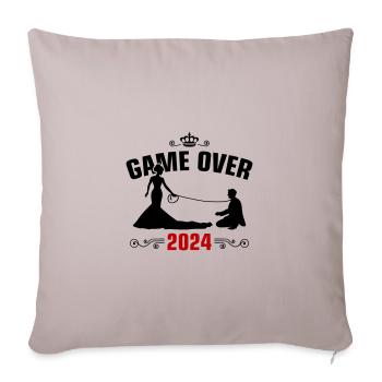 Game Over 2024 Hochzeit - Sofakissenbezug 45 x 45 cm - helles Taupe - Vorne