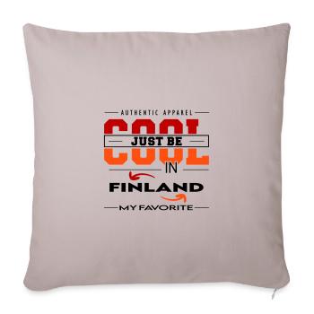 Finland Land Urlaub Reise verreisen - Sofakissenbezug 45 x 45 cm - helles Taupe - Vorne