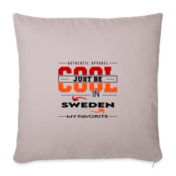 Sweden Schweden Land Urlaub Reise verreisen - Sofakissenbezug 45 x 45 cm - helles Taupe - Vorne