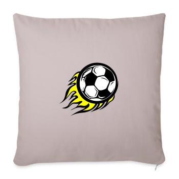 Soccer Symbol Fire - Sofa pillowcase 17,3'' x 17,3'' (45 x 45 cm) - light taupe - Front