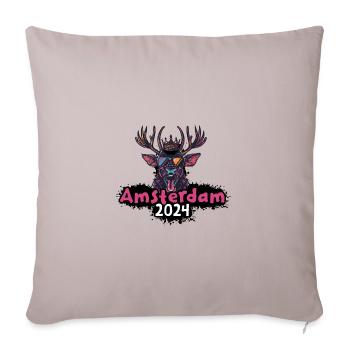 Amsterdam 2024 Stag - Sofa pillowcase 17,3'' x 17,3'' (45 x 45 cm) - light taupe - Front