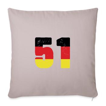 51 Numéro Jersey Allemagne - Housse de coussin décorative 45 x 45 cm - taupe clair - Devant