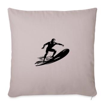 Surfer Man Icon - Sofa pillowcase 17,3'' x 17,3'' (45 x 45 cm) - light taupe - Front