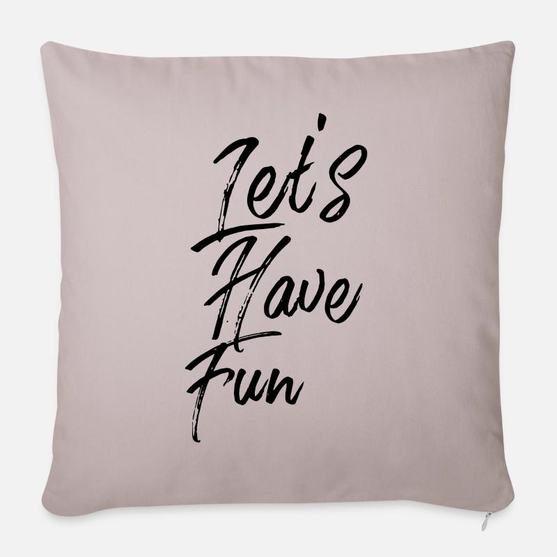 Lets have fun - Sofakissenbezug 45 x 45 cm - helles Taupe