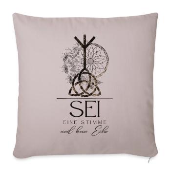 HIPPIE Mandala with CELTIC KNOT Triquetta - Sofa pillowcase 17,3'' x 17,3'' (45 x 45 cm) - light taupe - Front