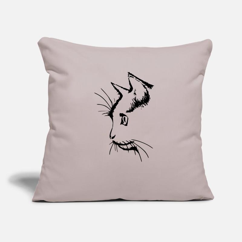 Tête de chat 3- visage de chat Housse de coussin décorative 45 x 45 cm