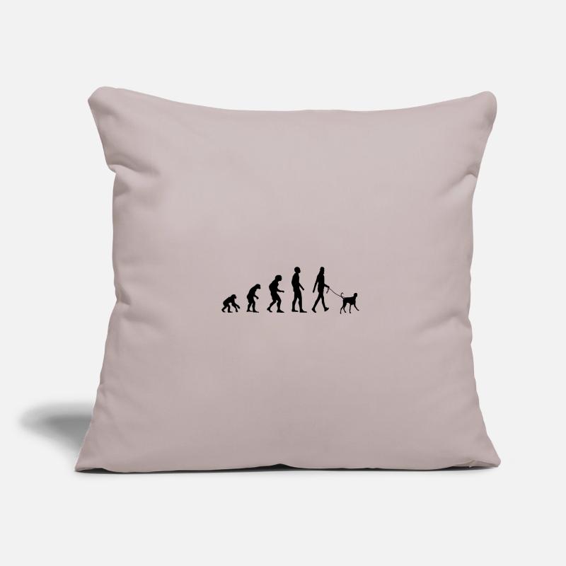 Évolution du chien propriétaire de chien Housse de coussin décorative 45 x 45 cm