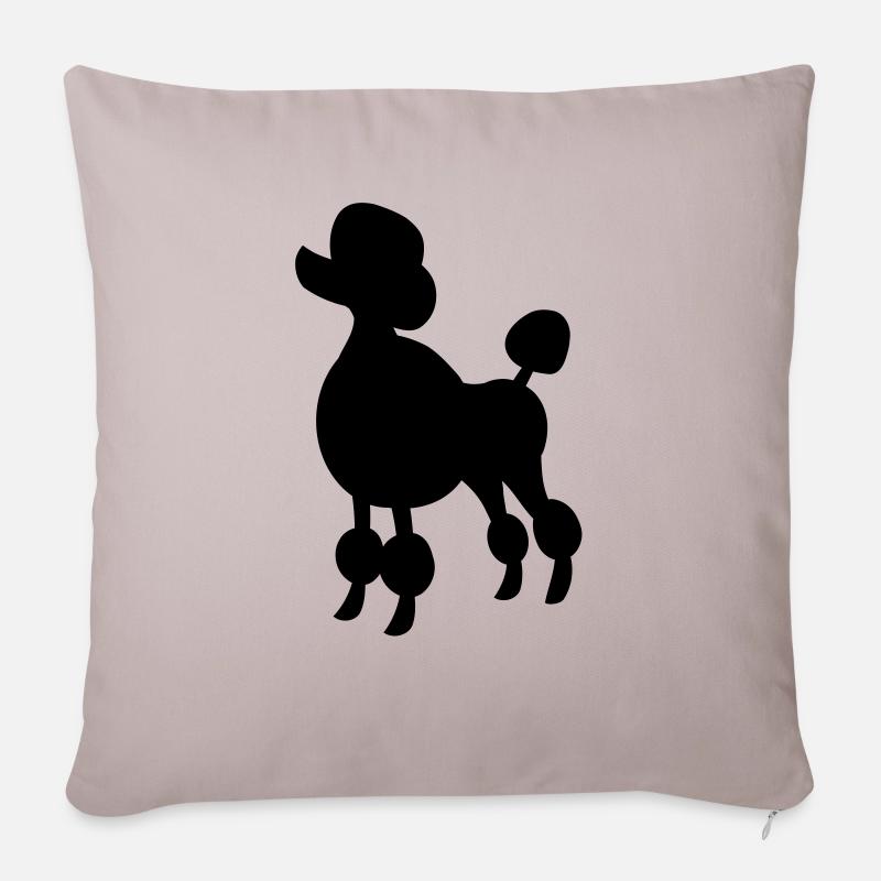 poodle - Housse de coussin décorative 45 x 45 cm - taupe clair
