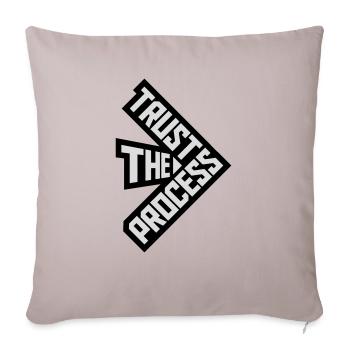 trust the process Quote - Sofa pillowcase 17,3'' x 17,3'' (45 x 45 cm) - light taupe - Front