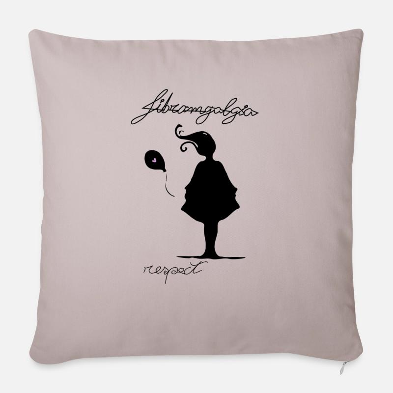 Fibromyalgie - Sofakissenbezug 45 x 45 cm - helles Taupe