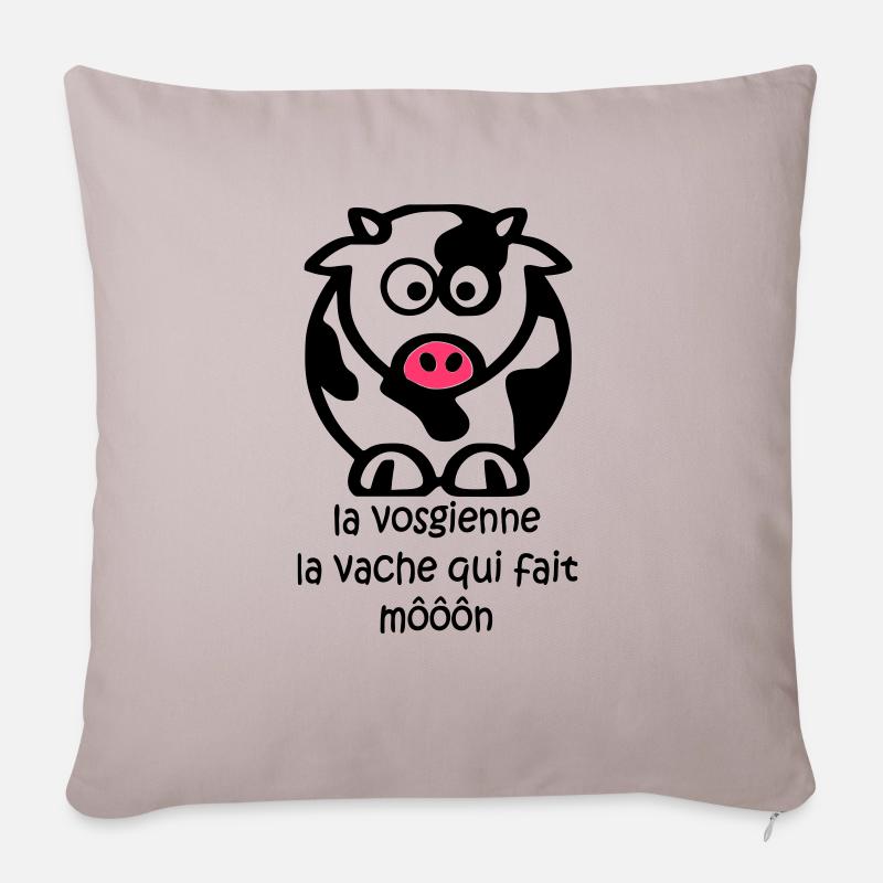 La vosgienne bis - Housse de coussin décorative 45 x 45 cm - taupe clair