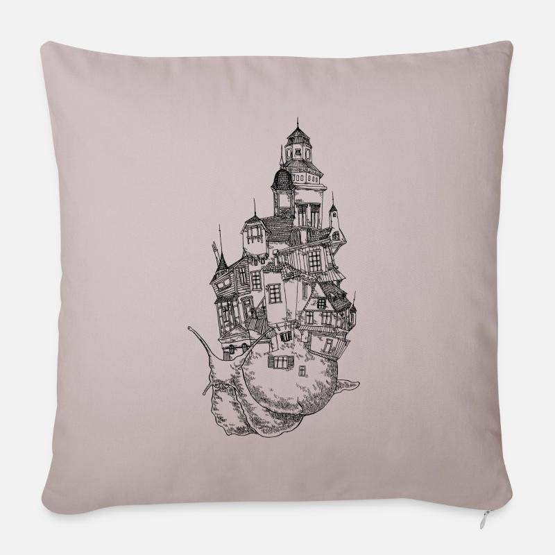 Schnecke - Housse de coussin décorative 45 x 45 cm - taupe clair