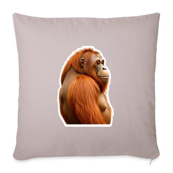 Orangutan - Sofa pillowcase 17,3'' x 17,3'' (45 x 45 cm) - light taupe - Front