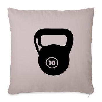 poids haltere cross musculation - Housse de coussin décorative 45 x 45 cm - taupe clair - Devant