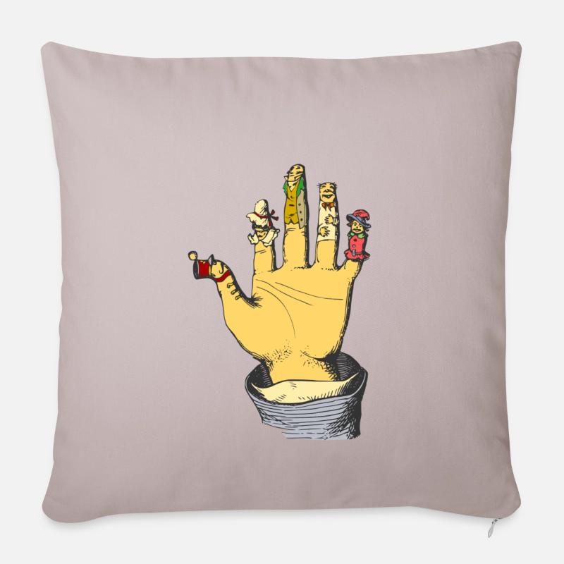 marionnette - Housse de coussin décorative 45 x 45 cm - taupe clair