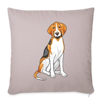 Sitting foxhound - Sofa pillowcase 17,3'' x 17,3'' (45 x 45 cm) - light taupe - Front