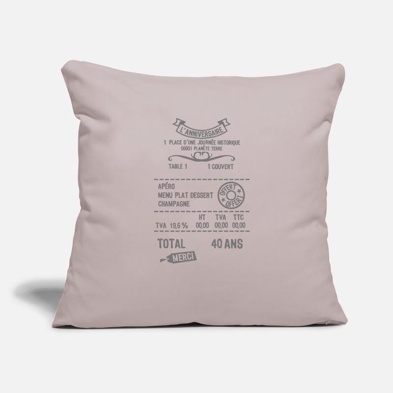 40 years adding notes resto fact restored Sofa pillowcase 17,3'' x 17,3'' (45 x 45 cm)
