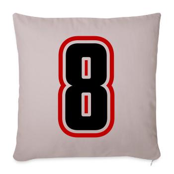 8 nombre symbole - Housse de coussin décorative 45 x 45 cm - taupe clair - Devant