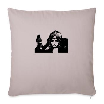 Warrior Girl Starkes Mädchen,Iranerin - Sofakissenbezug 45 x 45 cm - helles Taupe - Vorne