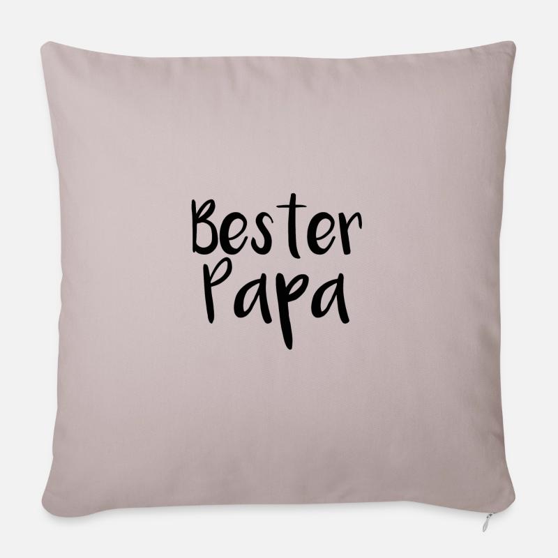 Bester Papa - Sofakissenbezug 45 x 45 cm - helles Taupe