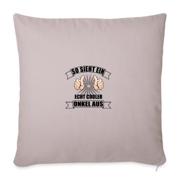 Onkel - Sofakissenbezug 45 x 45 cm - helles Taupe - Vorne