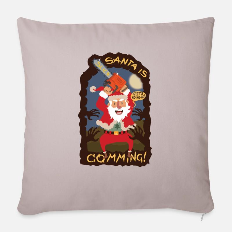 Horror santa - Sofakissenbezug 45 x 45 cm - helles Taupe