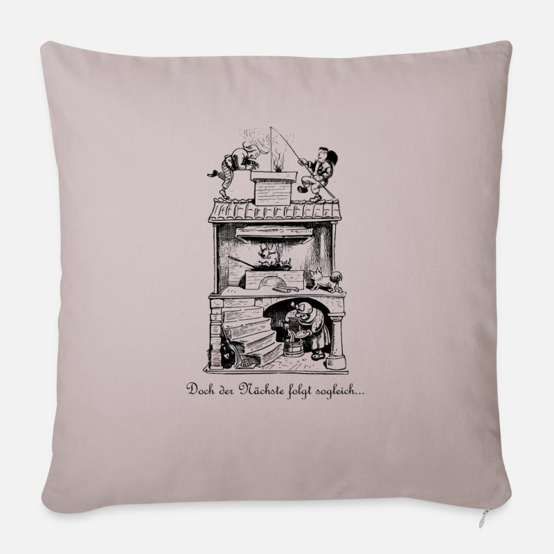 Max und Moritz 1 - Sofakissenbezug 45 x 45 cm - helles Taupe