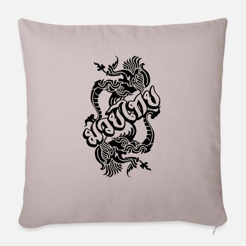 Muay Thay WRK - Housse de coussin décorative 45 x 45 cm - taupe clair